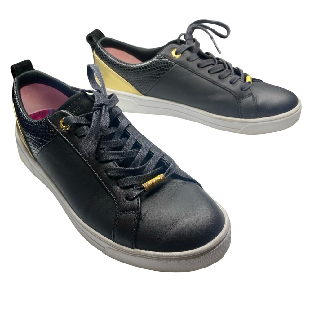 Ted Baker Black and Gold sneakers woman’s size 9 - Picture 6 of 12